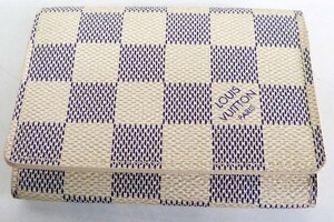 ☆LV ルイ・ヴィトン ダミエ アズール カードケース【N61746】イニシャル入り USED品☆