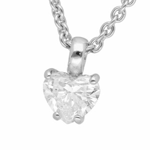 BVLGARI ブルガリ ハートシェイプ ダイヤモンド(1.09ct G-SI1)グリフ ペンダントネックレス 338204 K18WG GIA鑑定書 MadeInItaly 21010201