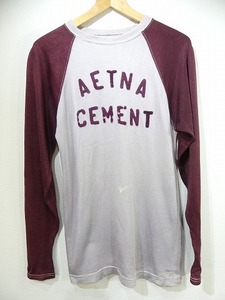 レア 雰囲気系 40s ビンテージ NEW ERA 裾タグ AETNA CEMENT アスレチック ジャージ ツートン ラグランスリーブ Tシャツ ロンT M位 20s 30s