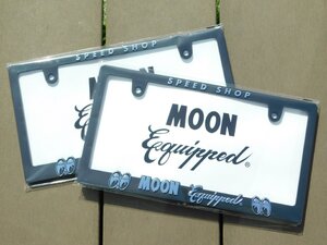 ◆送料無料◆【MOON Equipped・ムーンアイズ】※《ライセンスプレートフレーム ／ クローム２枚セット》　MG062BKMQCH　新基準対応