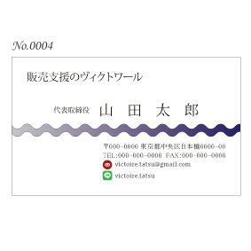 オリジナル名刺印刷 100枚 両面フルカラー 紙ケース付 No.0004