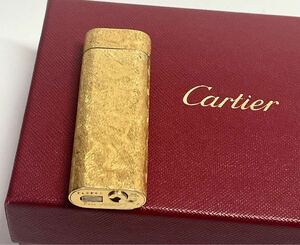 Cartier　カルティエ ガスライター ゴールド 新型 総柄 喫煙具 喫煙グッズ オーバル