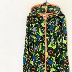 パーカー ジップアップ pancoat アニマル 総柄 M