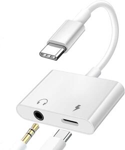 USB-C イヤホン 変換アダプター 2 in 1 タイプc 3.5mm T104