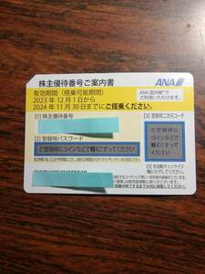 [即決]　即対応可能　　ANA株主優待券１ー9枚バラ売り　2024年11月30日搭乗まで有効　最終売り切り