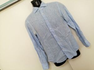 kkaa371 ■ UNITED ARROWS ■ ユナイテッドアローズ シャツ トップス 長袖 リネン 麻 水色 ブルー XS