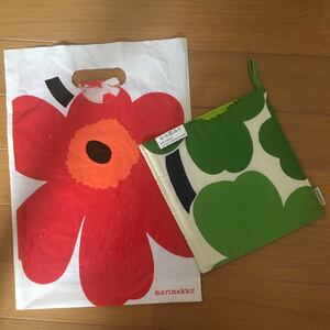 marimekko マリメッコ ウニッコ 黄緑　鍋つかみ　ポットホルダー　鍋敷き