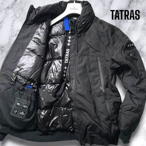 極美品!!! タトラス ブルナーレ MA-1 ダウンジャケット ストレッチ ナイロン ブルゾン ライダース 20AW TATRAS BRUNALE メンズ ブラック 2