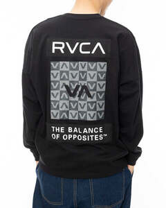 ★送料無料★2024秋冬 新品【RVCA/ルーカ/ルカ】PATCH BALANCE LT ロンＴ BLK メンズS BE042060