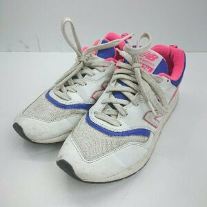 ◇ New Balance ニューバランス スニーカー サイズ24.5 ホワイト ピンク レディース E