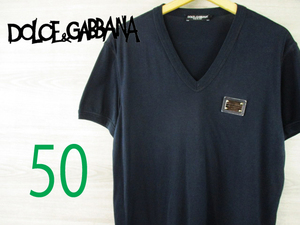 ドルチェ＆ガッバーナ DOLCE&GABBANA＜Vネック・半袖Tシャツ＞●M1649y