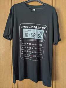 CASIO　DATA BANK　UT 半袖Tシャツ　黒色　白色　ブラック　ホワイト　XLサイズ　即決　カシオ　