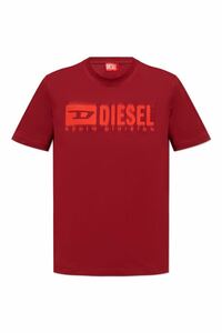 DIESEL Tシャツ S T-ADJUST Q7 T-SHIRT A15398 0GRAI ロゴ プリント クルーネック 半袖 トップス プリントカットソー　レッド　ディーゼル