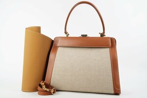 【美品】DELVAUX デルボー 王室御用達 高級レザー 2WAYショルダー ハンドバッグ ブランド鞄【RF88】