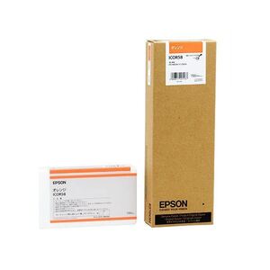 【新品】（まとめ） エプソン EPSON PX-P／K3インクカートリッジ オレンジ 700ml ICOR58 1個 〔×3セット〕