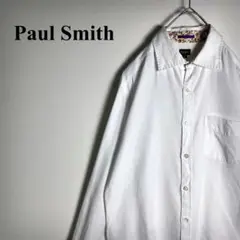 Paul Smith ポールスミス　ドレスシャツ　花柄　ホワイト　上品　古着