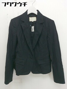 ◇ NATURAL BEAUTY ナチュラルビューティー ウール100% 長袖 テーラードジャケット サイズ36 ブラック レディース