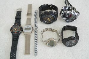 F559 ALBAなど デジタル クォーツ メンズ レディース 腕時計 7点セット アクセサリー 大量 まとめて おまとめ まとめ売り 不動品
