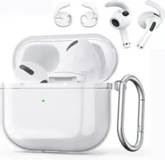 ✨豪華3点セット✨ AirPods 3 ケース イヤーフック付き クリア