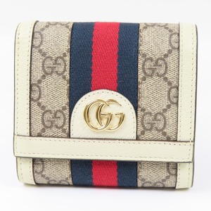 95180★1円スタート★GUCCI グッチ 極美品 オフィディア GGマーモント GG柄 二つ折り財布 GGスプリームキャンバス レザー