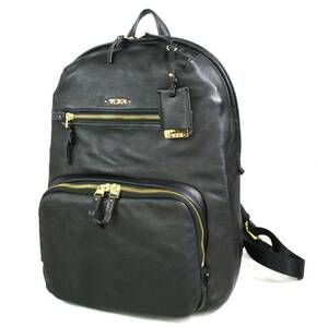 TUMI Ladies Black Leather Backpack　Tumi Voyageur レザー『ドリ』バックパック　ブラック　942702