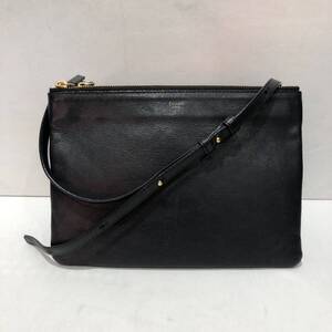 【CELINE】セリーヌ トリオ ラージ 171453ETA.07OC ショルダーバッグ ポーチ レザー ブルーブラック 斜め掛け クロスボディ ts202408