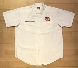 【16-16-1/2】70s Vintage Lee Phillips 66 S/S Work Shirt ヴィンテージ リー フィリップス66 半袖 ワークシャツ MVT26