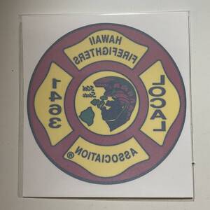 HAWAII FIRE FIGHTERS ASSOCIATION ハワイ HFFA 内張 ステッカー 消防士協会 会員証 IN4MATION 808LLDAY USDM HDM ④