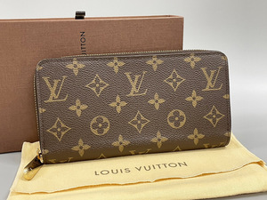 LOUIS VUITTON ルイ ヴィトン M41895 使用感少な目 モノグラム フューシャ ジッピー ウォレット ラウンド 長財布 箱付