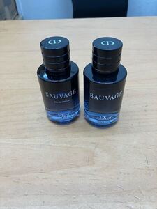 【c545】Christian Dior クリスチャン ディオール SAUVAGE ソヴァージュ 60ml オードトワレ EDT 香水 フレグランス 残量 9割 5割