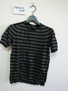 Drawer Tシャツ 1 ニット ボーダー グレーｘブラック ドロワー UNITED ARROWS ユナイテッドアローズ