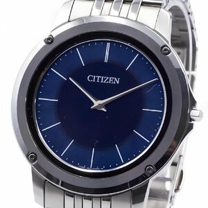 1円 稼働 極美品 CITIZEN Eco-Drive One シチズン エコドライブワン 8826-T025340 QZ クオーツ ブルー文字盤 腕時計 メンズ 0431420240604