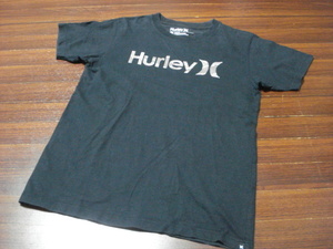 送料無料♪Hurly-X半袖Tシャツ/メンズ/L/黒/ハーレー/迷彩ロゴ