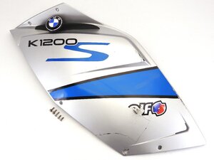 140【評価B】 BMW K1200S 実動 純正 アンダー ロア サイド カバー カウル 左 青銀 シルバー カラー 4663 7677765 121253 013603 3002151001