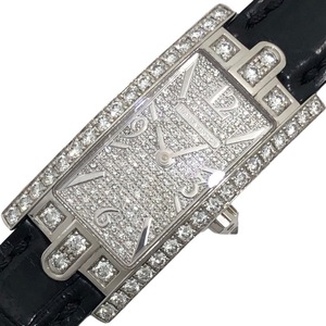 ハリーウィンストン HARRY WINSTON アヴェニュー 330/LQWL.DO1/D3 K18WG/レザー 腕時計 レディース 中古