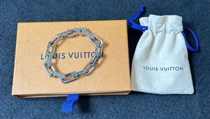 LOUIS VUITTON ルイヴィトン　モノグラム　M64223　ブレスレット　コリエ　Mサイズ　箱・布袋有　シルバー　メタル　 美品　1円スタート