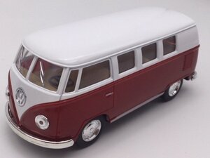 1台売り レッド 1/32 ワーゲンバス ホワイトトップ TYPE2 コンビ アーリーバス 1962 ミニカー フォルクスワーゲン VW