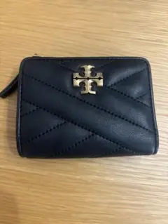 TORY BURCH 黒 レザー 二つ折り財布