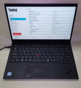 【Bios OK】 Lenovo ThinkPad X1 Carbon 20QE i5-8265U/8GB 第8世代 ⑪