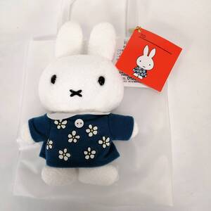 miffy おでかけ ミッフィー バッグ入り 花柄 ドレス ぬいぐるみ 約17㎝ ビニールバッグ セキグチ Dick Bruna ブルーナ 紙タグ