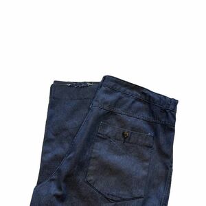 【BARBE BLEUE】バーベブルー ポリエステル デニム ワークパンツ ジーンズ インディゴ 青/ブルー メンズ W40相当 ストレート ノータック