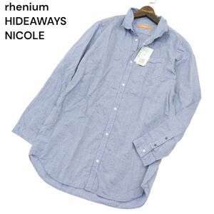 【新品 未使用】 rhenium HIDEAWAYS NICOLE ハイダウェイ ニコル 通年 襟ワイヤー 長袖 シャツ Sz.50　メンズ　A4T08112_7#C