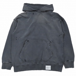 24AW ネイバーフッド NEIGHBORHOOD SAVAGE SWEAT HOODIE LS サベージ加工 スウェット パーカー 長袖 プルオーバー カットソー M ブラック