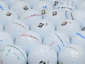 AB落書き BRIDGESTONE GOLF TOUR B X 2022年モデル ホワイト系混合 100個セット