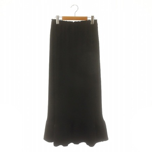 エンフォルド ENFOLD 24SS プリーツウェーブスカート PLEAT WAVE SKIRT ロング マキシ丈 38 M 黒 ブラック