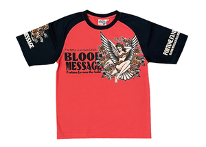 BLOOD　MESSAGE　半袖Tシャツ　RED/BLACK　38サイズ　試作品　BLST-250