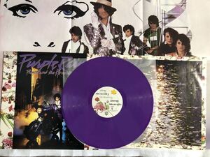 中古 US盤初回限定カラーレコード パープル色 ポスター付 LP Prince And The Revolution Purple Rain 25110-1 プリンス パープル・レイン