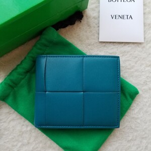 新品 BOTTEGA VENETA ボッテガヴェネタ コインパース付き 2つ折り財布 マラード 649605VBWD23135 国内完売 入手困難