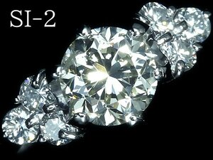 ZR11168SS【1円～】新品仕上【RK宝石】《Diamond》SI-2 極上ダイヤモンド 特大1.057ct!! 極上脇石ダイヤモンド Pt900 超高級リング ダイヤ