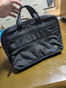 【中古】PORTER　ポーター　ブリーフケース　ビジネスバッグ　パソコン　iPad　書類　吉田かばん　日本製 　2層